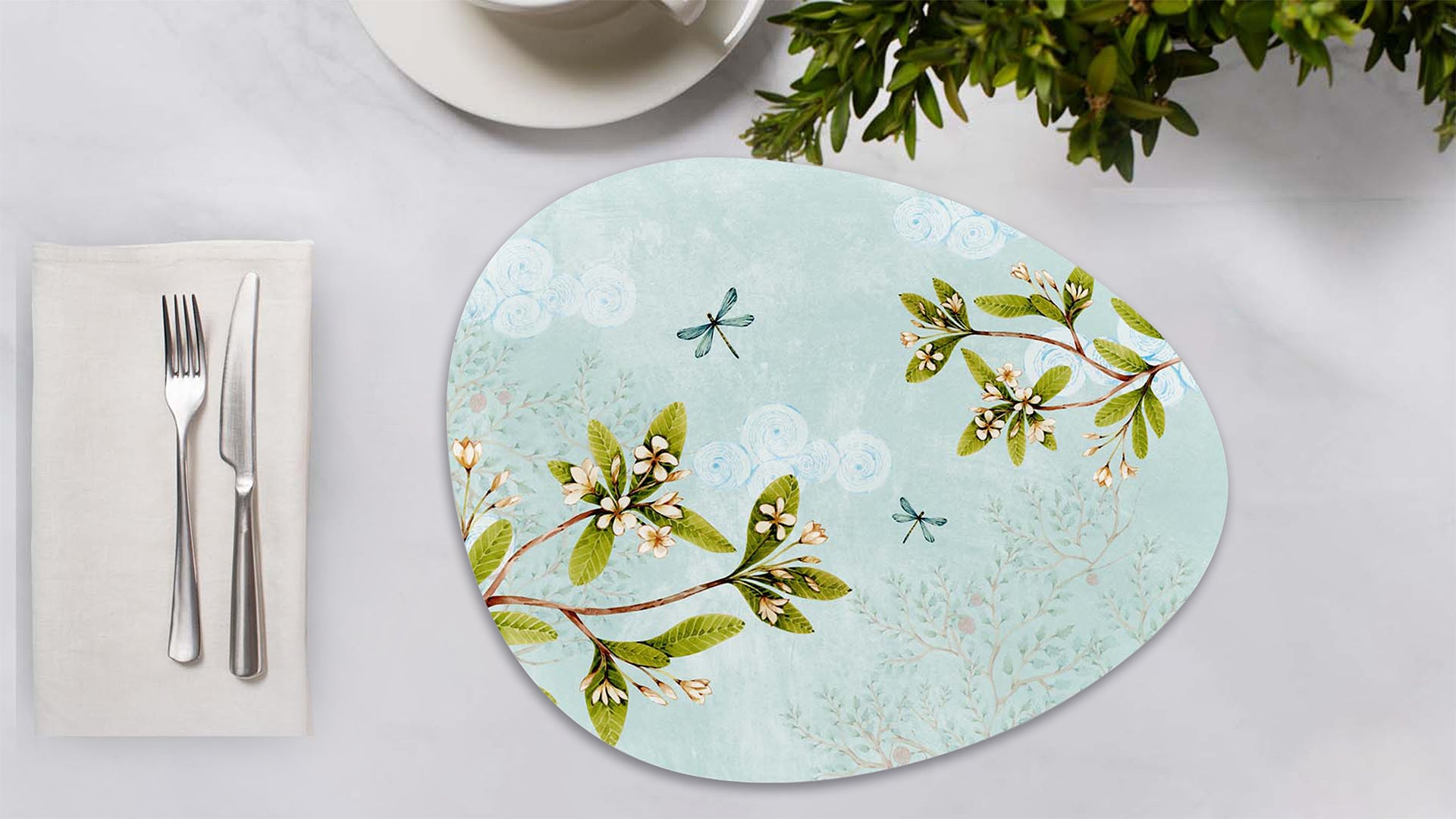 Butterfly Serenade Premium Printed MDF Wooden Dining Table Mat