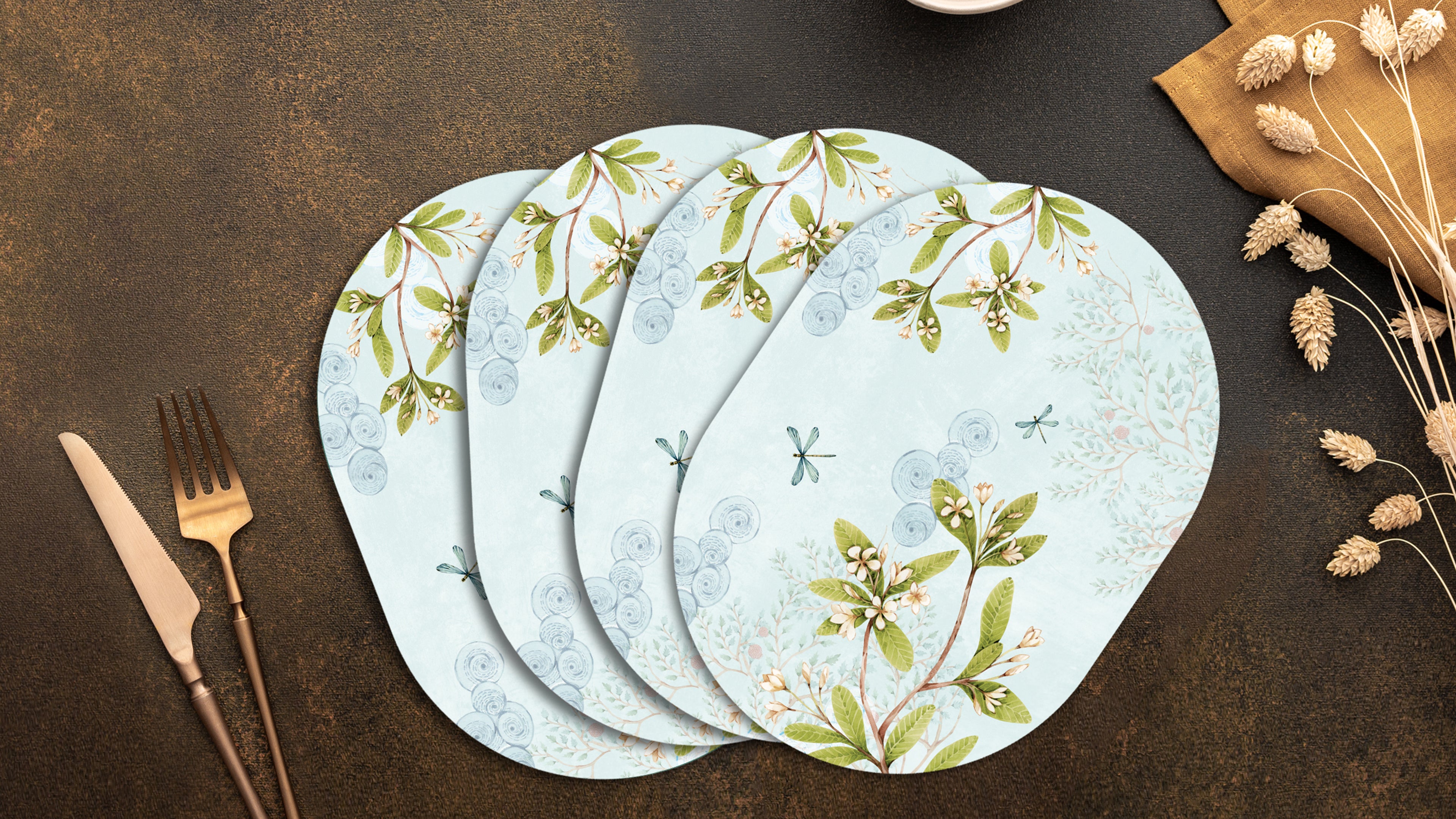 Butterfly Serenade Premium Printed MDF Wooden Dining Table Mat