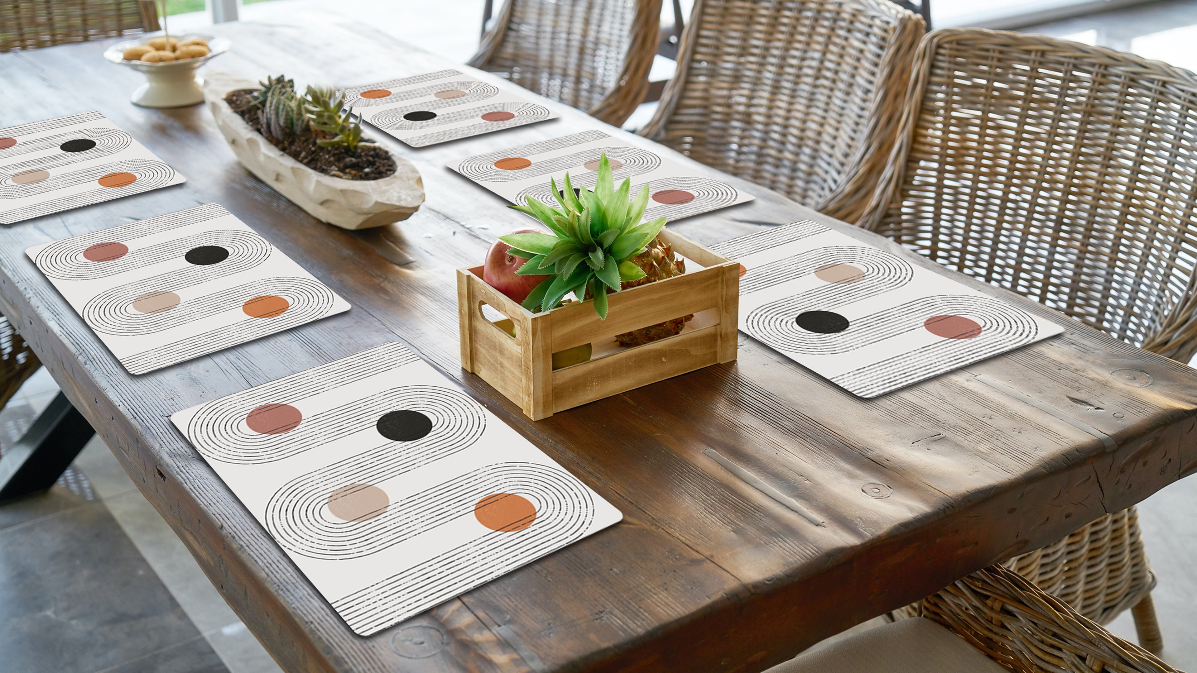 Spiral Nomadic Premium Printed MDF Wooden Dining Table Mat