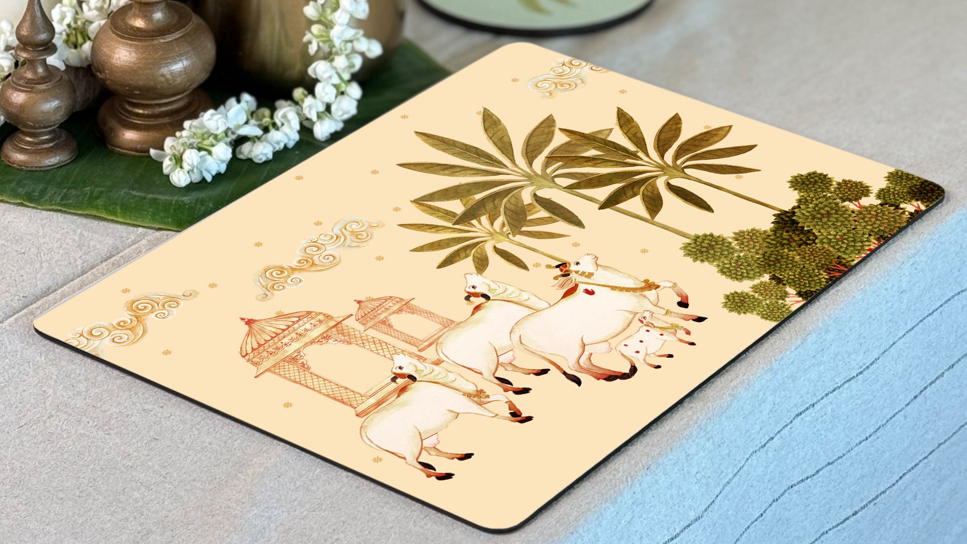 Classy walk: Premium Printed MDF Wooden Dining Table Mat