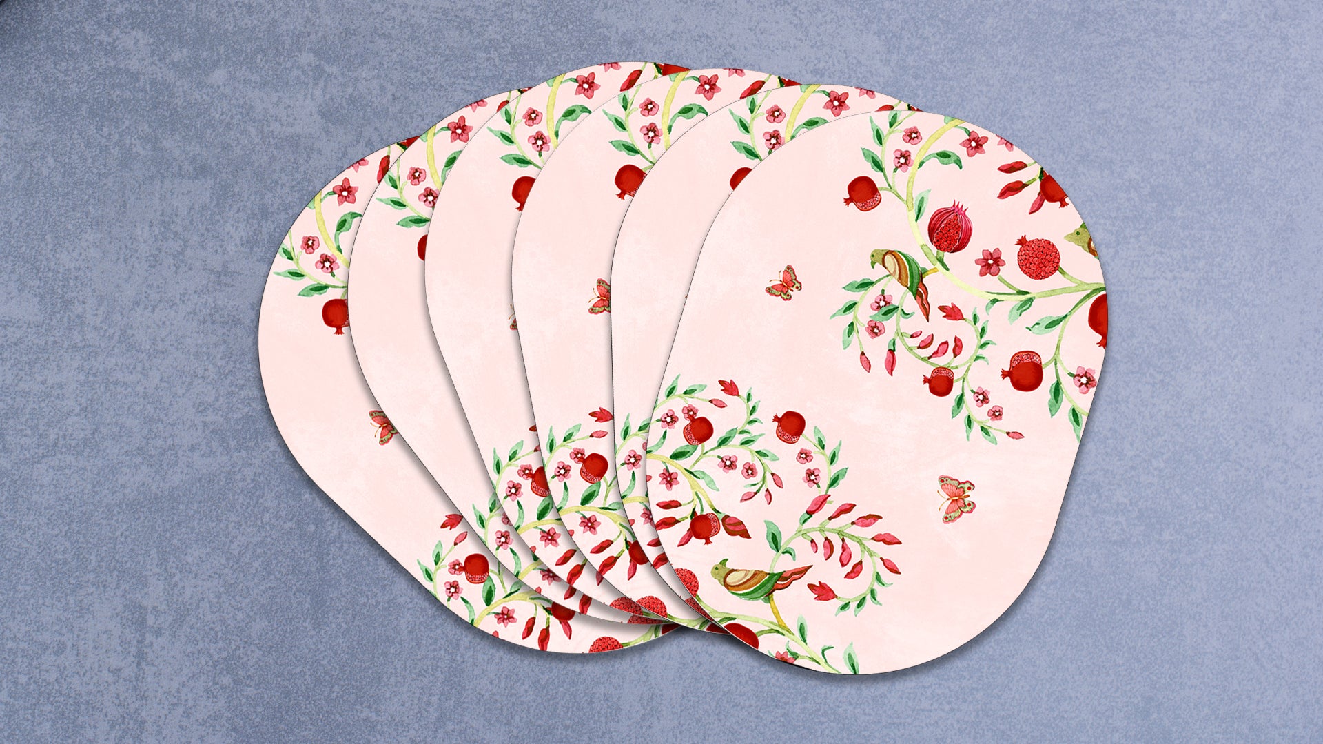 Whimsi Blossoms: Premium Wooden Table Mat