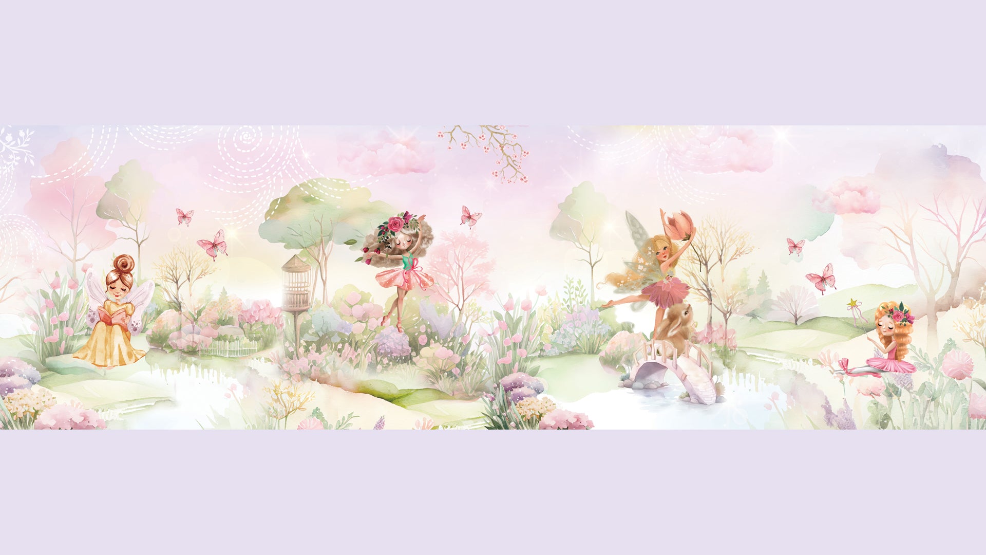 Whimsical Dreamy Fairy Garden Wallpaper