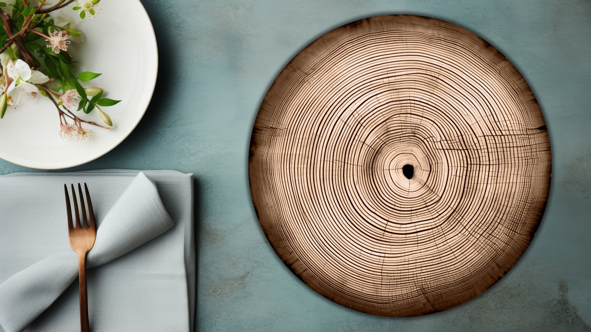 Woodland Retreat: Luxury Wooden Table Mat