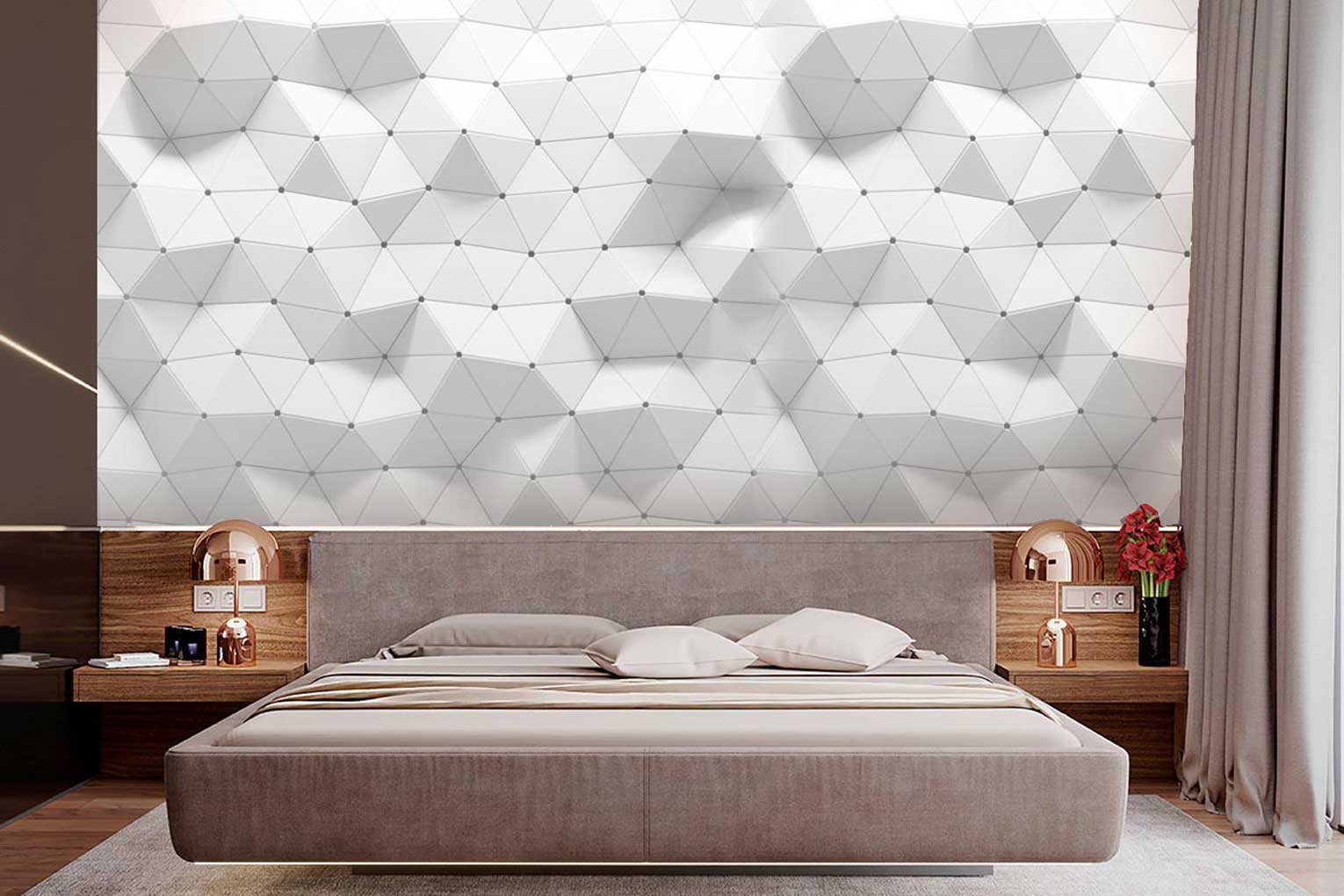 Modern Leaf Sketch White  Green Premium Quality Wallpaper  WallMantra
